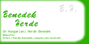 benedek herde business card